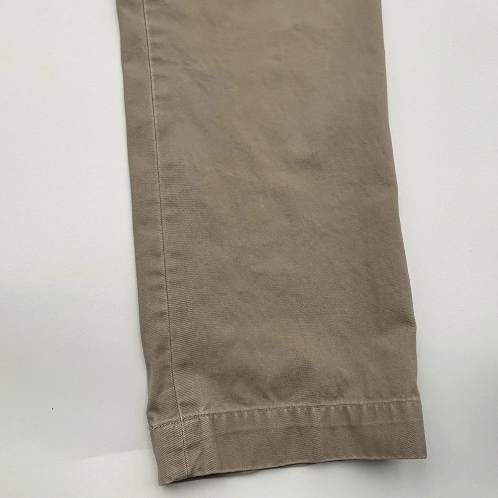 Polo Ralph Lauren Ethan Pant 36x32 Tan Pleated Chino 100% Cotton Mens Beige